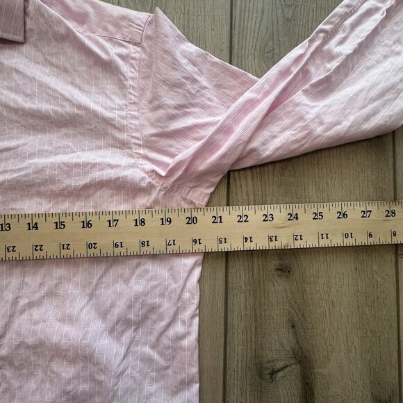 Robert Graham Shirt Mens 38 15 Regular Striped Button Down Long Sleeve Pink - Picture 2 of 9